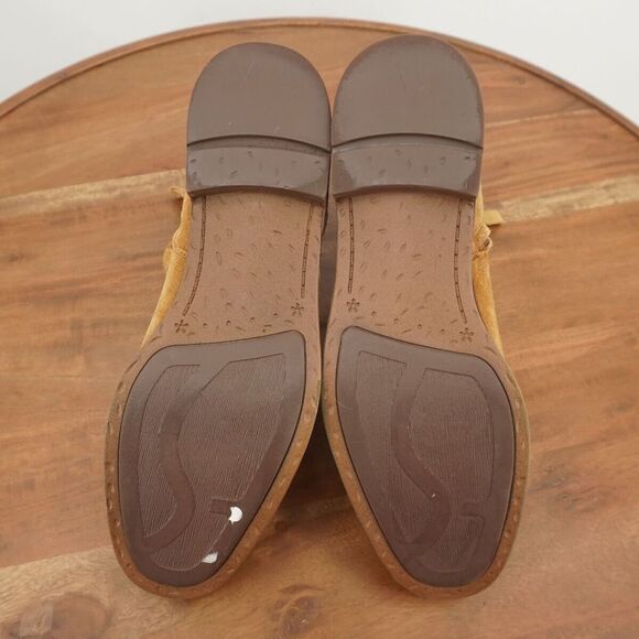 Franco Sarto Womens Malina Ankle Boots Booties Tan Brown Suede Zip Block 6.5M - Picture 8 of 9